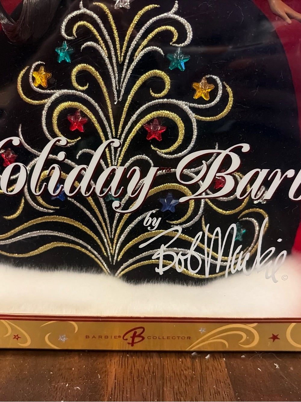 SEALED 2006 Barbie Holiday by Bob Mackie Doll Mattel J0950 Black Dress - Picture 2 of 5